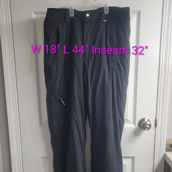 #348 Helly Hansen sz M Helli Tech Black Pants - Picture 1 of 10